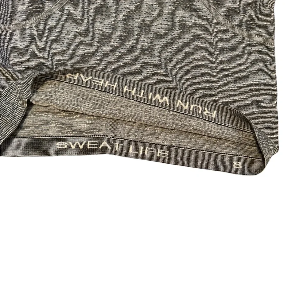 lululemon Swiftly Tech Short Sleeve Tee Gray Heather Seamless Top Size‎ 8